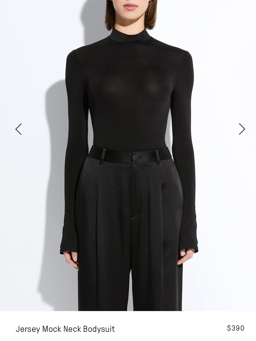 Black Long Sleeve Snap Bodysuit